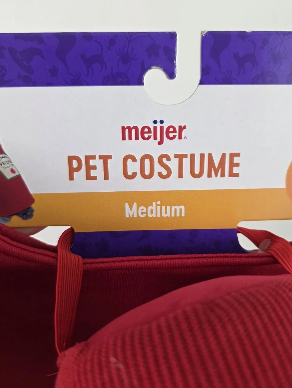 NWT Halloween Costume Pet Dog Hot Dog Ketchup Bottle Dress Up Suit Heinz Silly